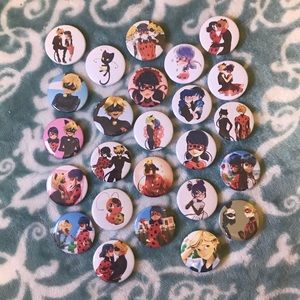 🐞Miraculous Ladybug Inspired Fantasy Button Pins